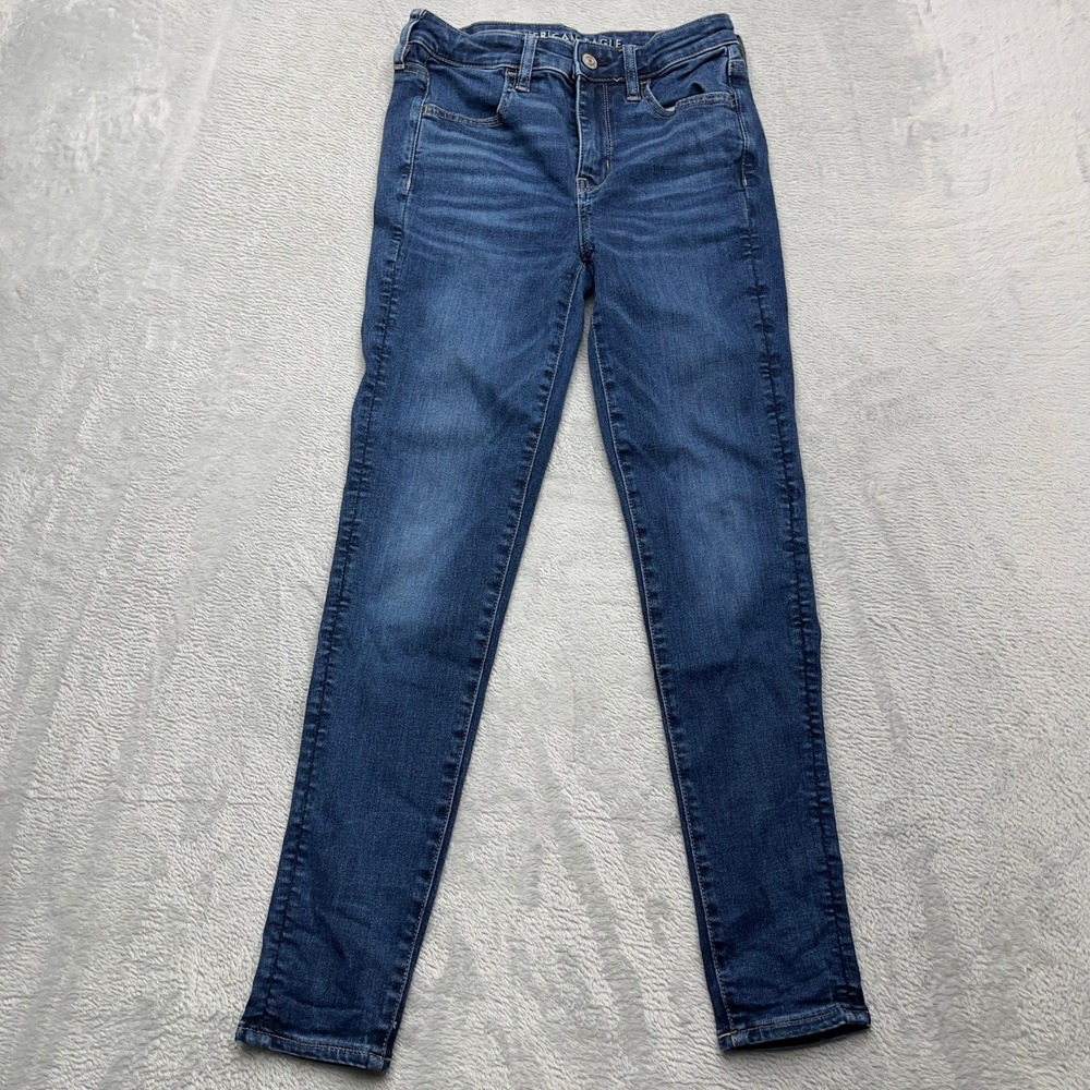 American Eagle Outfitters High Rise Jegging Jeans Womens 4 Short Blue Stretch